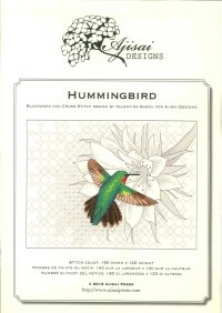 Immagine copertina libro Hummingbird. Cross stitch and blackwork design. Ediz. italiana, inglese e francese