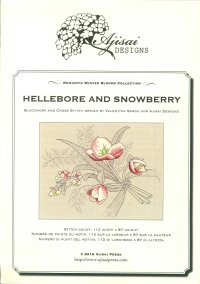 Immagine copertina libro Hellebore and snowberry. Cross stitch blackwork design. Ediz. italiana, inglese e francese