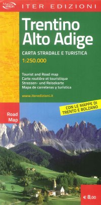 Immagine copertina libro Trentino Alto Adige. Mappa stradale e turistica 1:250.000
