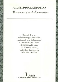 Immagine copertina libro Verranno i giorni di maestrale