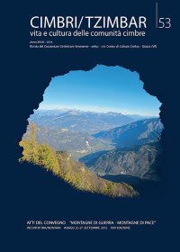 Immagine copertina libro Cimbri-Tzimbar. Vita e culture delle comunità cimbre. Vol. 53