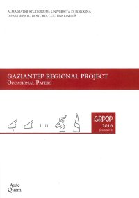 Immagine copertina libro Gaziantep regional project. Occasional papers. Report on the 2011 and 2012 excavations in area F GRPOP (2016). Vol. 1
