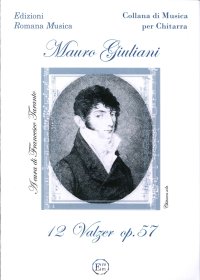 Immagine copertina libro Mauro Giuliani. 12 Valzer Op.57. Musica per Chitarra. Erom 0129