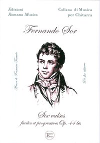 Immagine copertina libro Fernando Sor. Six Valses Faciles Et Progressives Op.44bis. per Due Chitarre. Erom 0121
