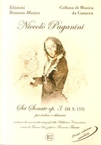 Immagine copertina libro Niccolò Paganini. Sei Sonate Op.3 (M.s.133). per Violino e Chitarra. Erom 0070
