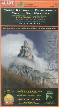 Immagine copertina libro Parco naturale di Paneveggio. Pale di San Martino. Rete sentieri ufficiali del Parco. Percorsi tematici del Parco. Linee direttrici sci-alpinismo 1:25.000. Ediz. italiana, inglese e tedesca