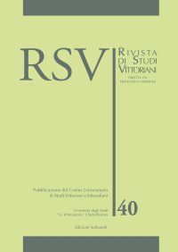 Immagine copertina libro RSV. Rivista di studi vittoriani. Vol. 40