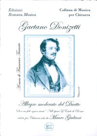 Immagine copertina libro Gaetano Donizetti. Allegro Moderato del Duetto. Musica per Chitarra. Erom 0089