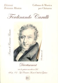 Immagine copertina libro Ferdinando Carulli. Divertissement. Musica per Chitarra. Erom 0064