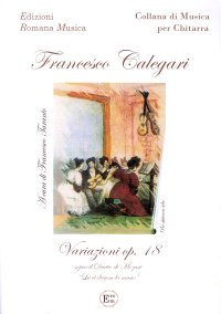 Immagine copertina libro Francesco Calegari. Variazioni Op. 18. Musica per Chitarra. Erom 0032