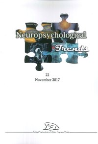 Immagine copertina libro Neuropsychological Trends (2017). Vol. 22