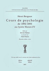 Immagine copertina libro Cours de psychologie de 1892-1893 au Lycée Henri-IV