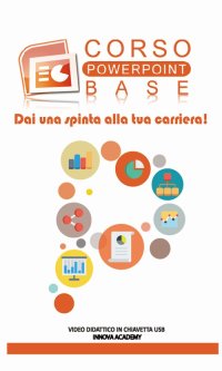 Immagine copertina libro Videocorso PowerPoint base. Video didattico su supporto usb