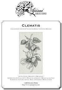 Immagine copertina libro Clematis. Blackwork design