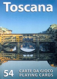 Immagine copertina libro Toscana. 54 carte da gioco. Playng cards. Mazzo Rosso