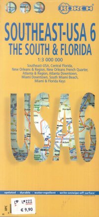 Immagine copertina libro Southeast Usa 6. The South & Florida. 1:3 000 000