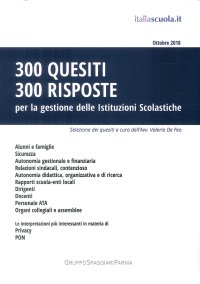 Immagine copertina libro 300 quesiti 300 risposte. Per la gestione delle istituzioni scolastiche