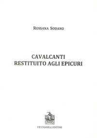 Immagine copertina libro Cavalcanti restituito agli epicuri