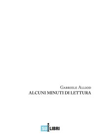 Immagine copertina libro Alcuni minuti di lettura