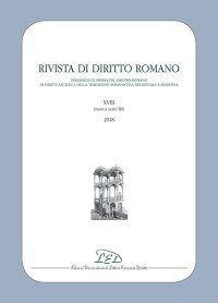 Immagine copertina libro Rivista di diritto romano. Nuova serie (2018). Vol. 18