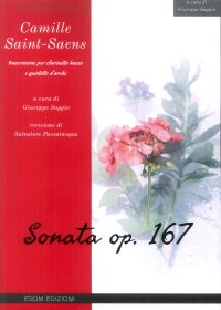 Immagine copertina libro Camille Saint-Saens. Trascrizione per Clarinetto Basso e Quintetto d'Archi. Sonata Op.167.