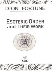 Immagine copertina libro Esoteric Order and Their Work