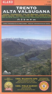 Immagine copertina libro Trento Alta Valsugana. Levico, Caldonazzo, Val dei Mocheni, Panarotta,... 500 km MTB trails, Ippovia del Trentino occidentale. Carta topografica di precisione 1:25.000 n. 143