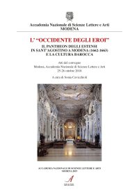 Immagine copertina libro «L'Occidente degli eroi». Il pantheon degli Estensi in Sant'Agostino a Modena (1662-1663) e la cultura barocca. Atti del convegno (Modena, 25-26 ottobre 2018)