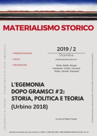 Immagine copertina libro Materialismo storico. Rivista di filosofia, storia e scienze umane (2019). Vol. 2: L' egemonia dopo Gramsci # 2: storia, politica e teoria (Urbino 2018)