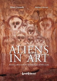 Immagine copertina libro Aliens in art. Presenze aliene nell'arte dal paleolitico al XIX secolo