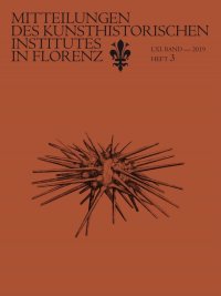 Immagine copertina libro Mitteilungen des Kunsthistorischen Institutes in Florenz. LXI. Heft 3. 2019