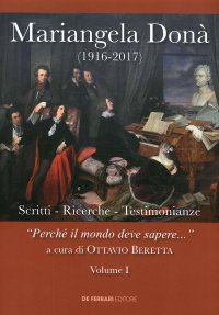 Immagine copertina libro Mariangela Donà (1916-2017). Scritti Ricerche Testimonianze. 