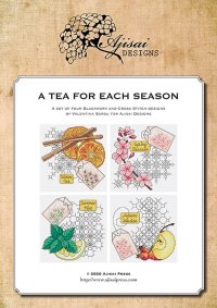 Immagine copertina libro A tea for each season. Cross stitch and blackwork designs