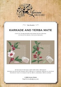 Immagine copertina libro Tea plants. Karkade and yerba mate. Cross stitch and blackwork designs. Ediz. a colori