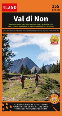 Immagine copertina libro Val di Non. Carta topografica impermeabile 1:25.000 n. 155. Maddalene-Monte Roen-Passo della Mendola-Lago di Tovel-Cles