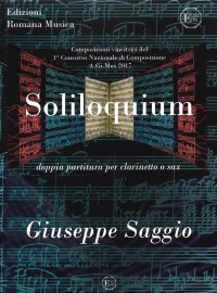 Immagine copertina libro Soliloquium. Doppia partitura per clarinetto o sax.