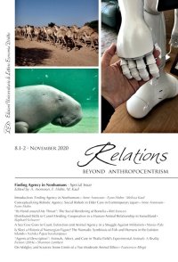 Immagine copertina libro Relations. Beyond anthropocentrism (2020). Vol. 8/1-2: Finding agency in nonhumans