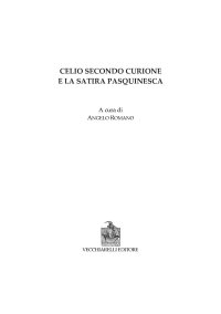 Immagine copertina libro Celio Secondo Curione e la satira pasquinesca