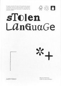 Immagine copertina libro Judith Kakon: Stolen Language. Ediz. inglese e tedesca
