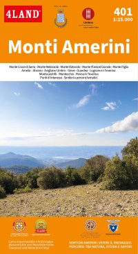 Immagine copertina libro Monti Amerini. Carta 1:25.000