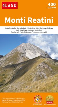 Immagine copertina libro Monti Reatini 1:25.000