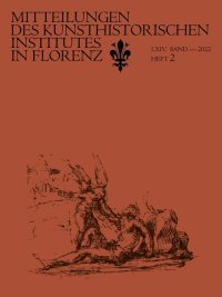 Immagine copertina libro Mitteilungen des Kunsthistorischen Institutes in Florenz. LXIV. Heft 2. 2022