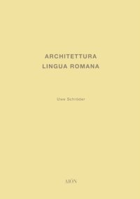 Immagine copertina libro Architettura lingua romana