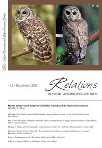 Immagine copertina libro Relations. Beyond anthropocentrism (2022). Vol. 10/2: Human beings’ moral relations with other animals and the natural environment