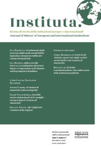 Immagine copertina libro Instituta. Rivista di Storia delle istituzioni europee e internazionali (2022). Vol. 2