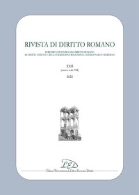 Immagine copertina libro Rivista di diritto romano. Nuova Serie (2022). Vol. 22