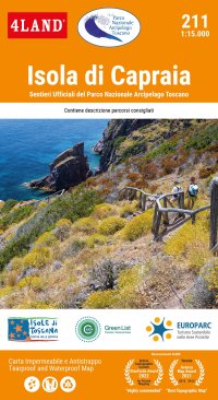 Immagine copertina libro Isola di Capraia. Sentieri ufficiali del parco nazionale Arcipelago toscano 1:15.000