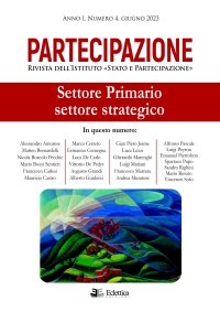 Immagine copertina libro Partecipazione. Rivista dell'Istituto «Stato e Partecipazione» (2023). Vol. 4: Settore primario settore strategico