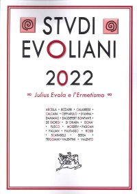 Immagine copertina libro Studi evoliani 2022. Julius Evola e l'ermetismo