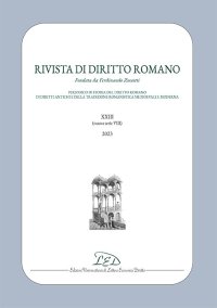 Immagine copertina libro Rivista di diritto romano. Nuova serie (2023). Vol. 23